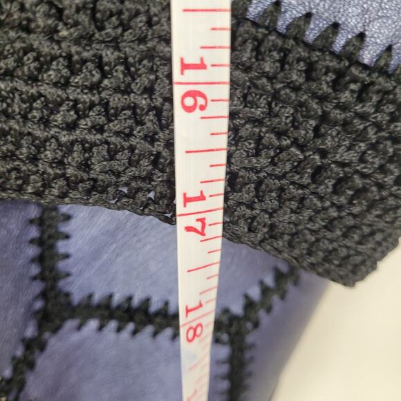 Vintage The Hide Out Purple Leather Patchwork Coat Sz XL Boho Hippie Whimsigoth - Picture 9 of 9